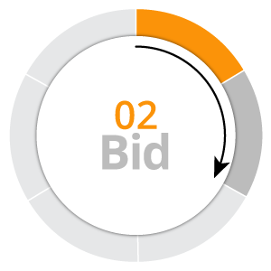 Graphic with label 02 Bid
